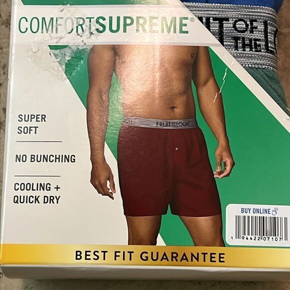 Fruit of the Loom Select Comfort Supreme Boxer Briefs Size Small; New - Picture 3 of 7